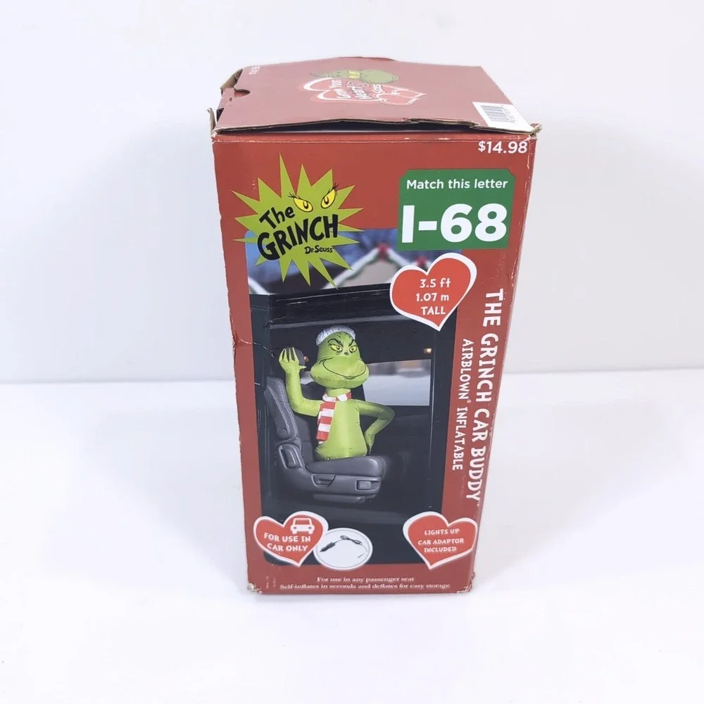 The Grinch Car Buddy Airblown Inflatable 12v Vehicle Dr Seuss 3.5 ft Gemmy